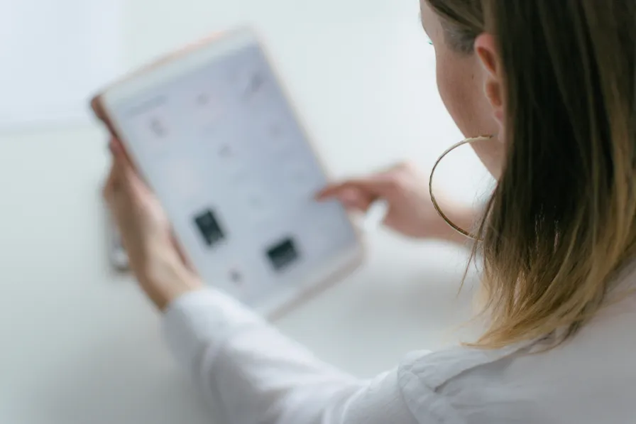 Newsletter reading with a cup of tea